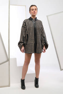 WOOL JACKET-CHECKERED