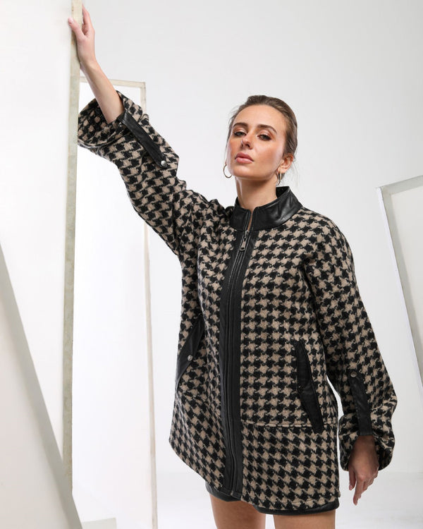 WOOL JACKET-CHECKERED